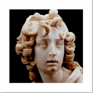 Carved marble head depicting John the Baptist the Young Evangelist Posters and Art